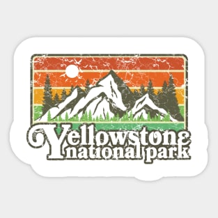 Vintage Yellowstone National Park Retro 80's Graphic Sticker